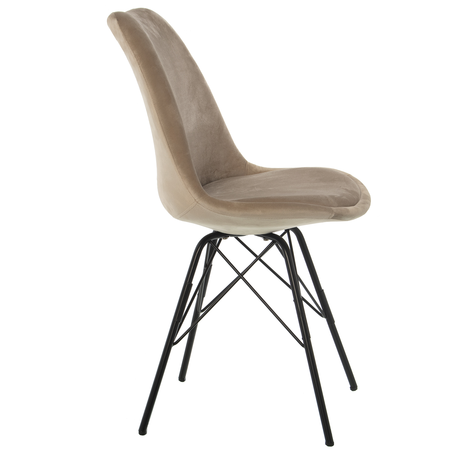 Set 2 sillas terciopelo / patas madera - BoskeDecor - HOME&DECO